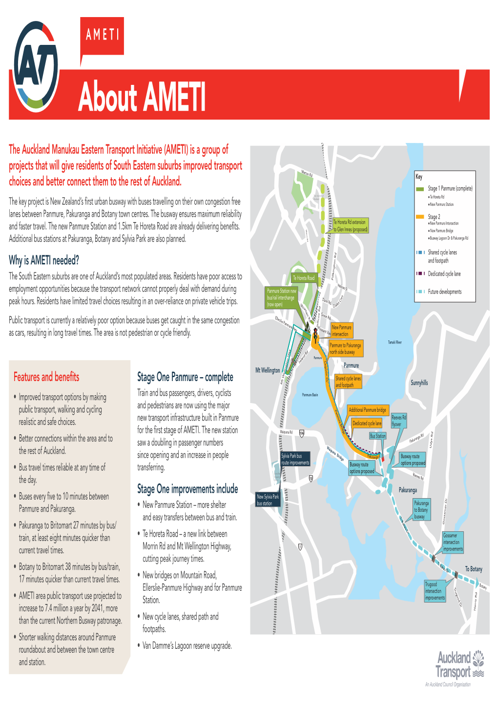 AMETI Project Timing & Pakuranga Town Centre Busway Route
