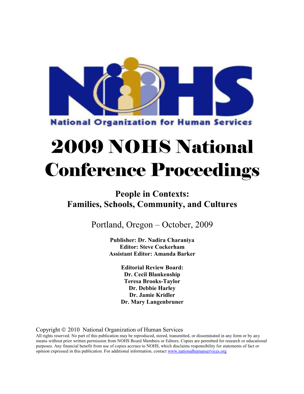 2009 NOHS National Conference Proceedings