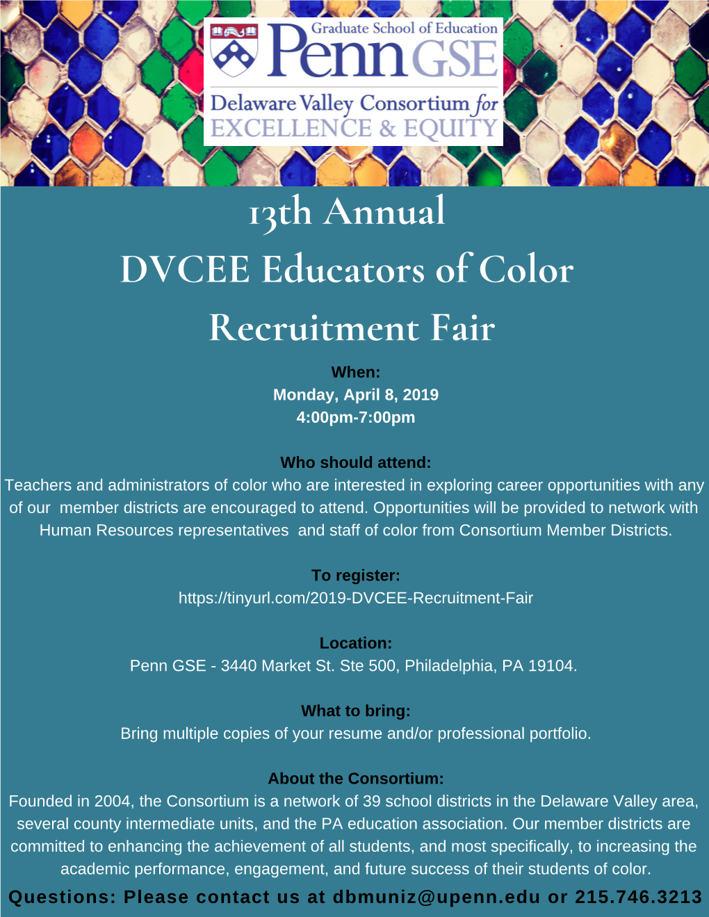 Recruitment Fair When: Monday, April 8, 2019 4:00Pm-7:00Pm