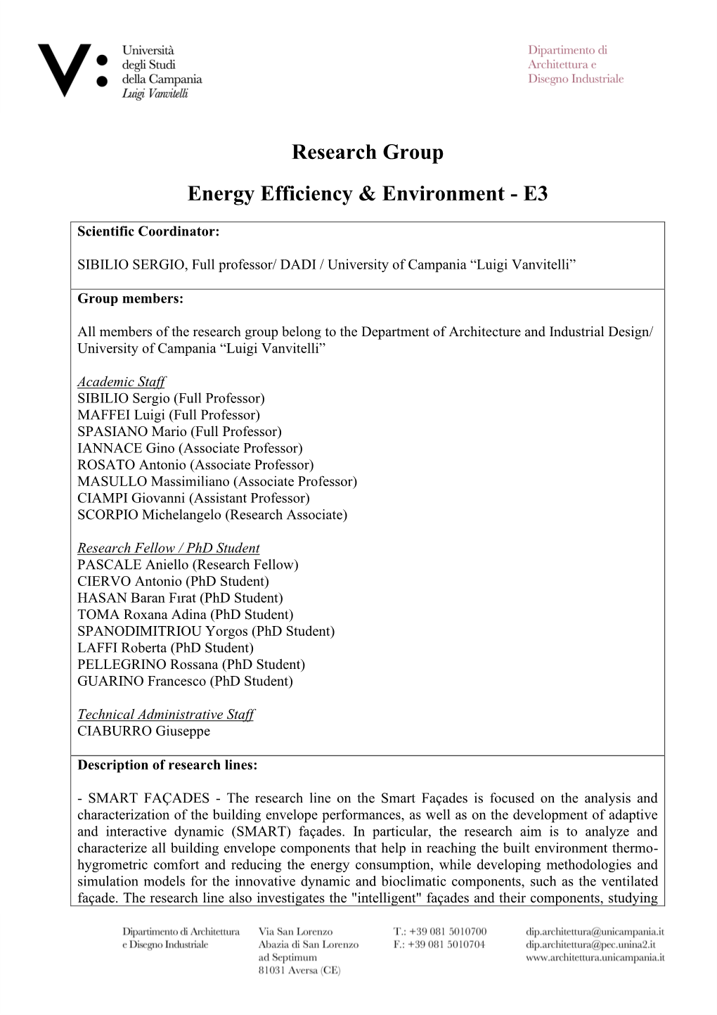 Research Group Energy Efficiency & Environment