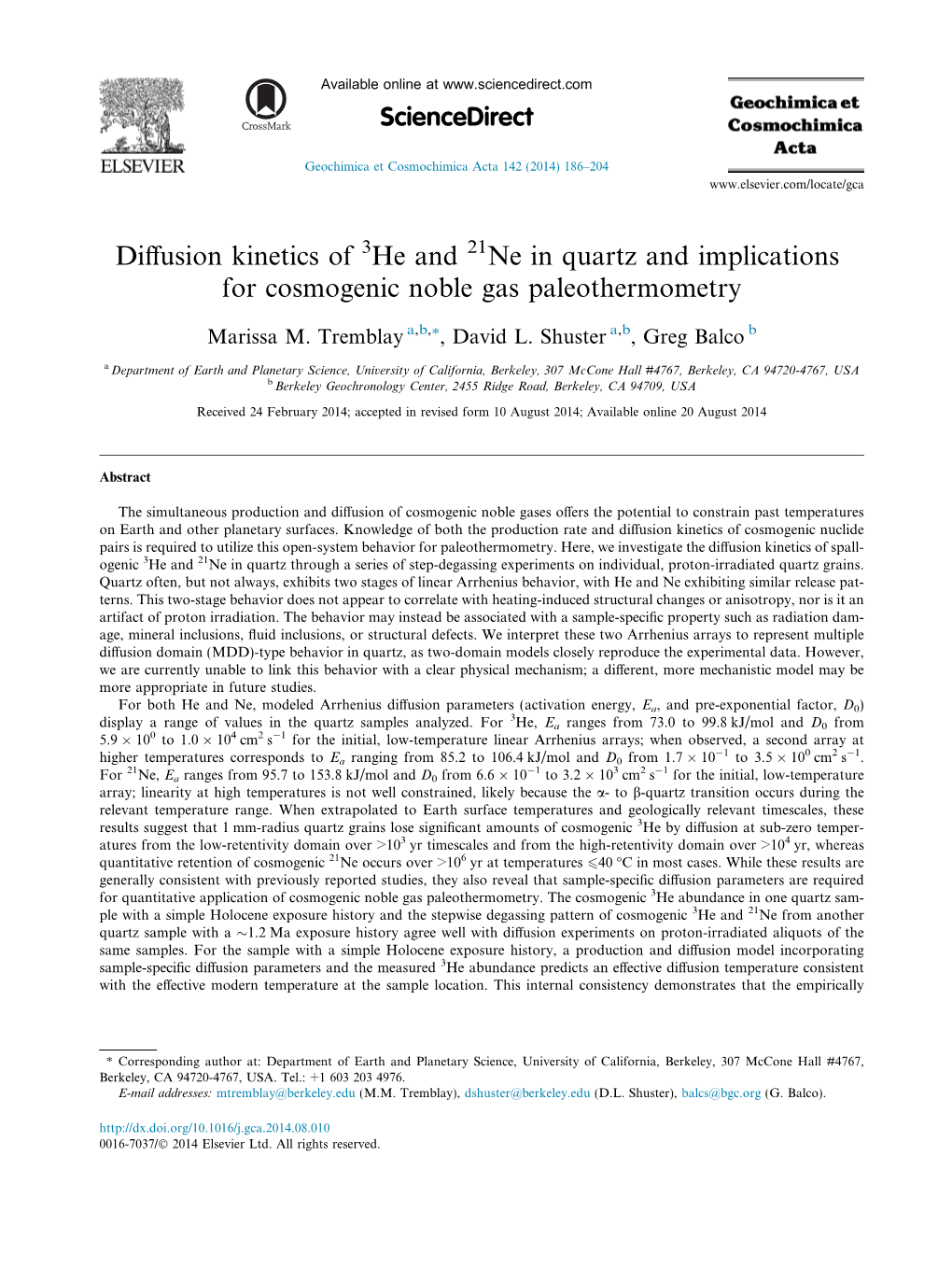 Diffusion Kinetics of 3He and 21Ne in Quartz and Implications For