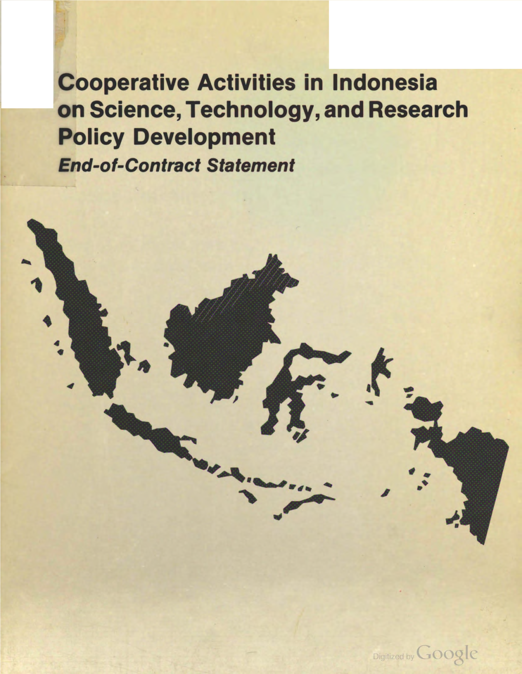 Cooperative Activities in Indonesia on Science, Technology, and Research Policy Development End-At-Contract Statement