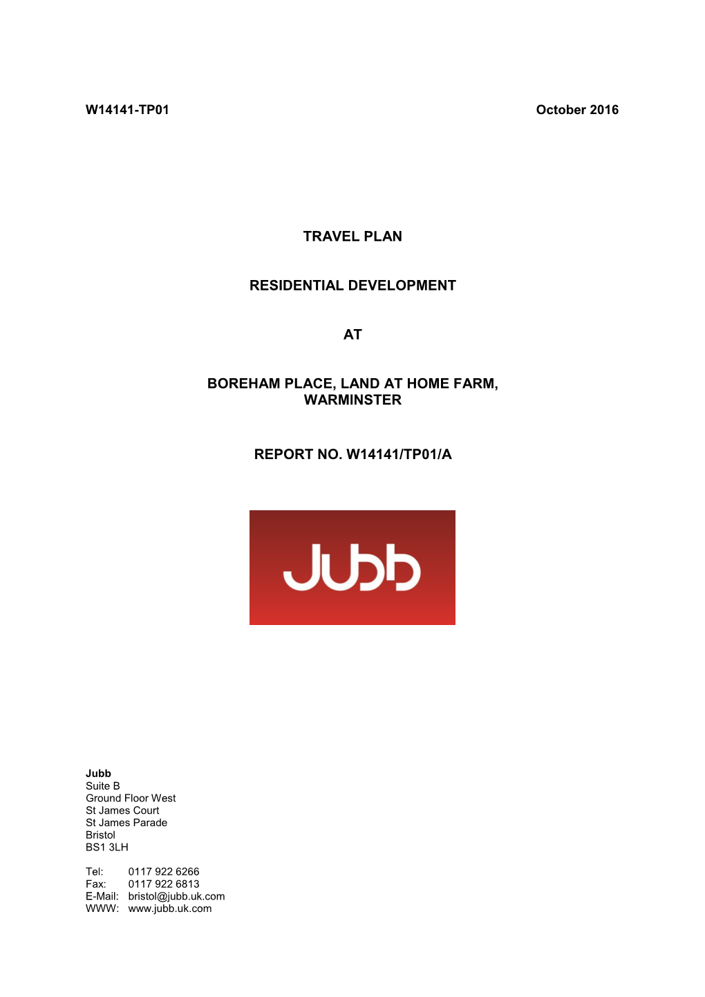 Travel Plan Residential Development at Boreham