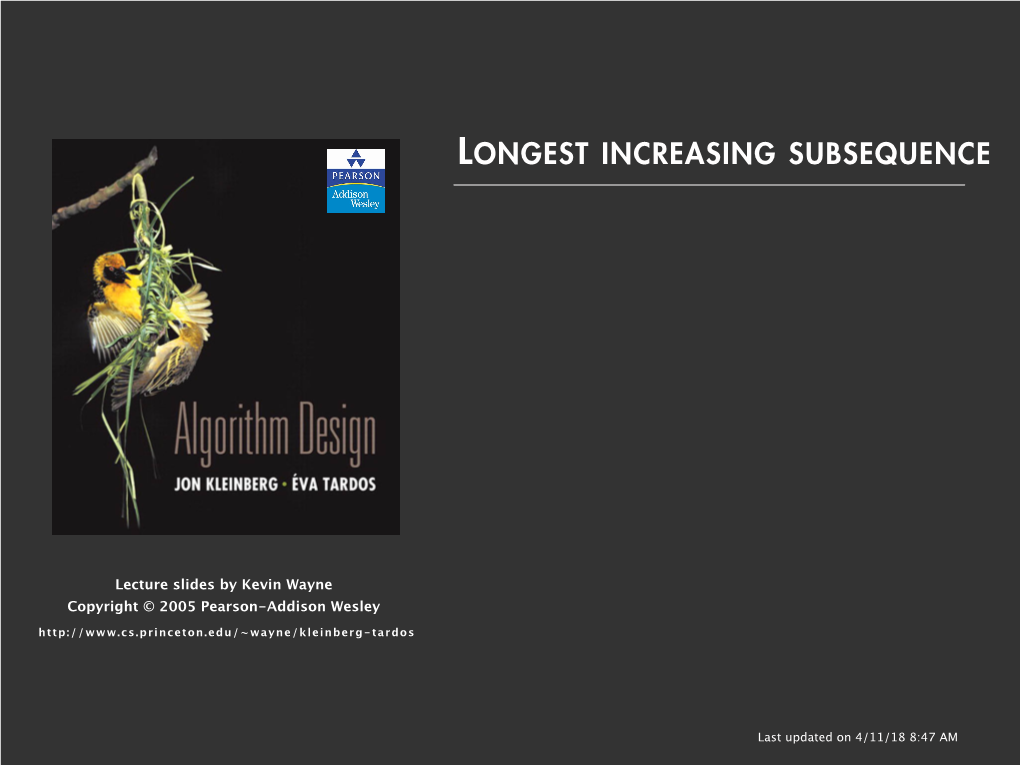 Longest Increasing Subsequence