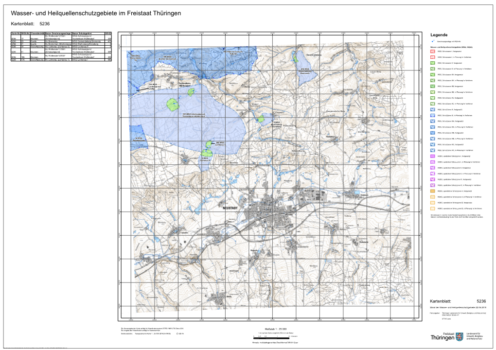 Wasser- Und Heilquellenschutzgebiete Im Freistaat Thüringen