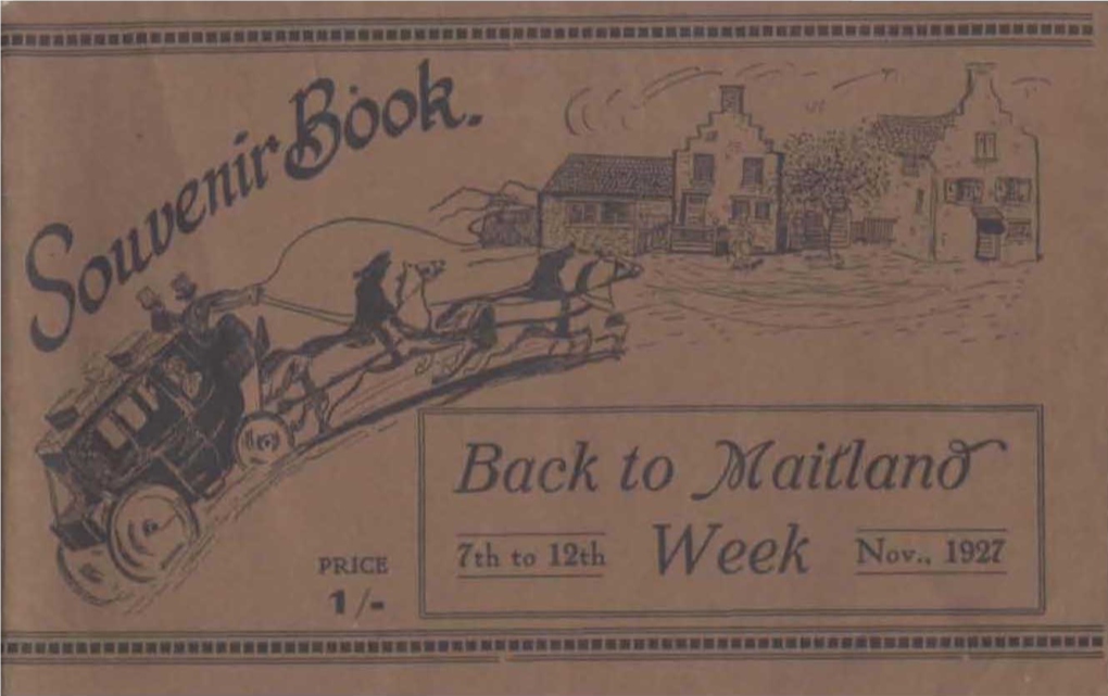 Back to Maitland Week, 7Th to 12Th November, 1927