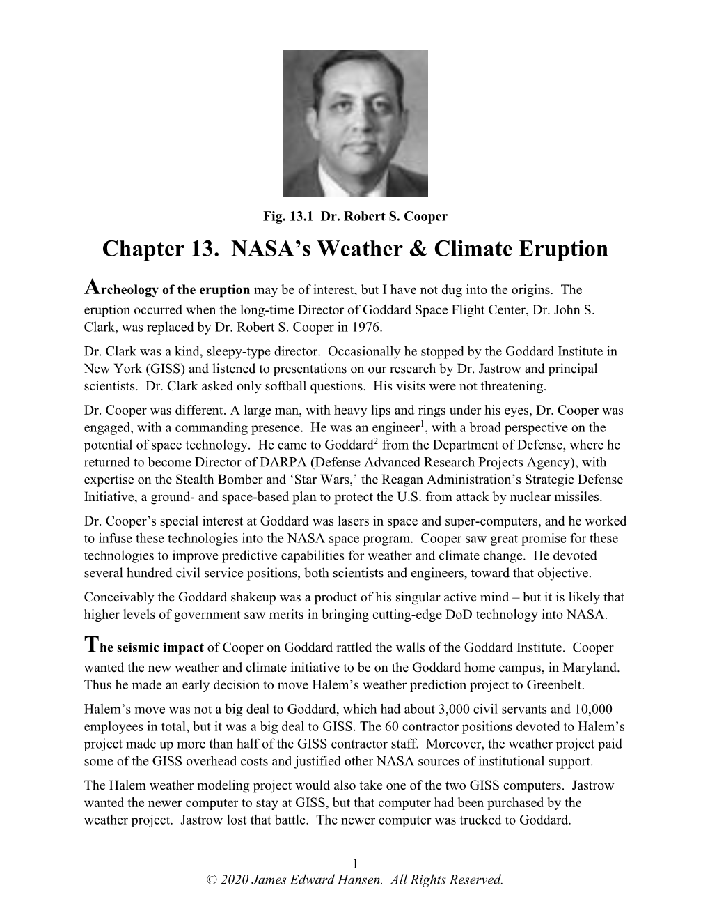 Chapter 13. NASA's Weather & Climate Eruption