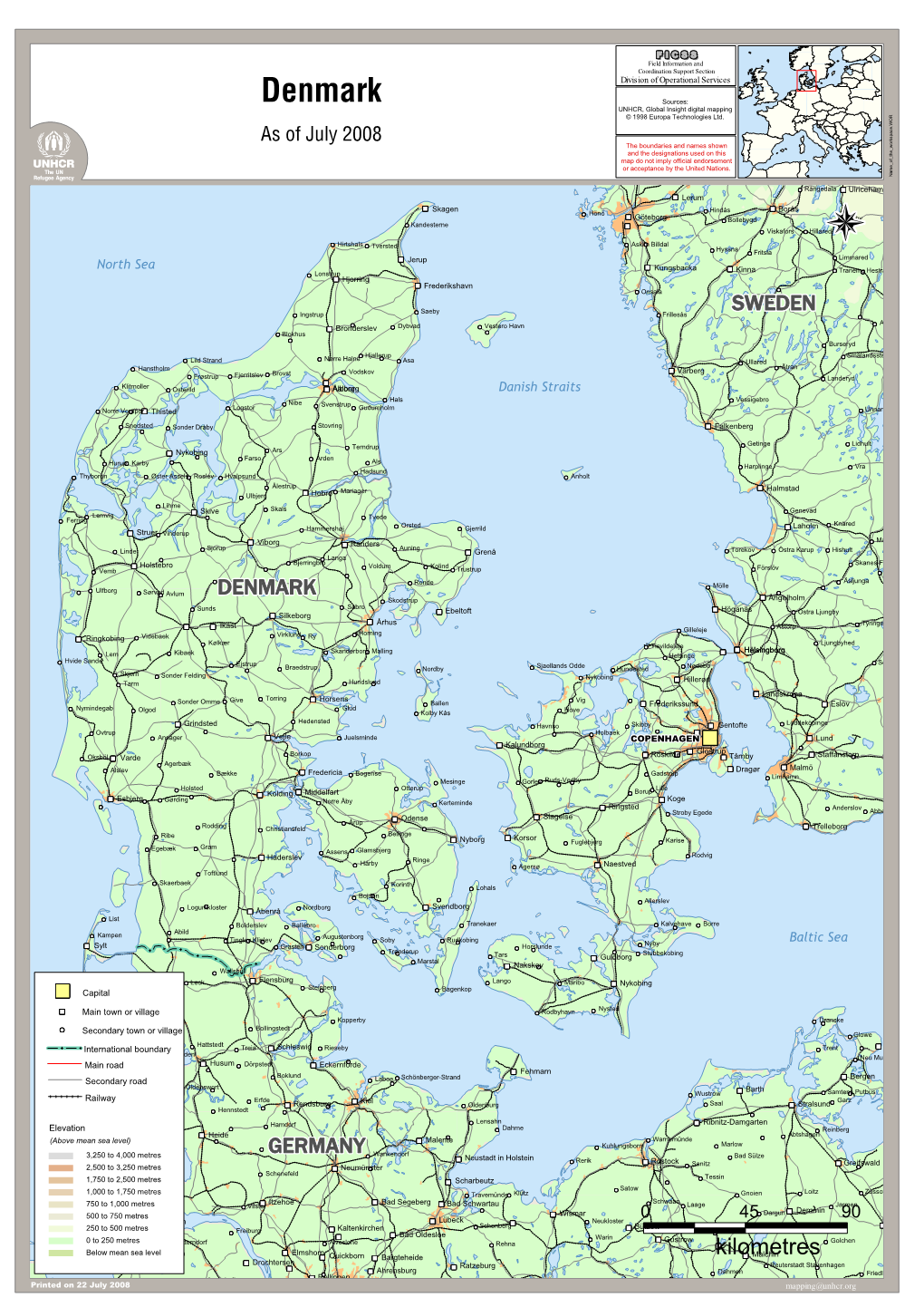 Denmark Sources: UNHCR, Global Insight Digital Mapping © 1998 Europa Technologies Ltd