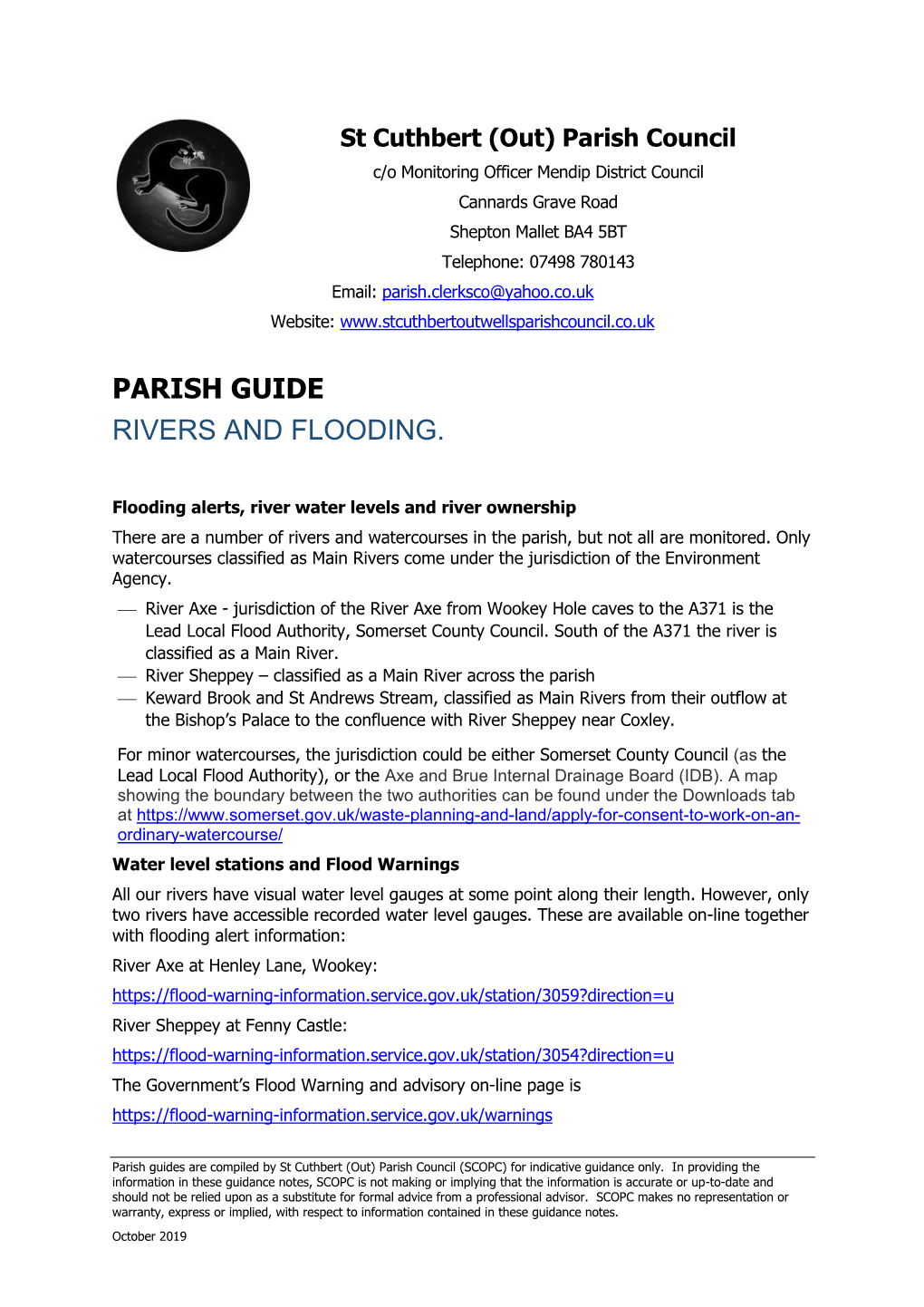 Parish Guide Rivers and Flooding