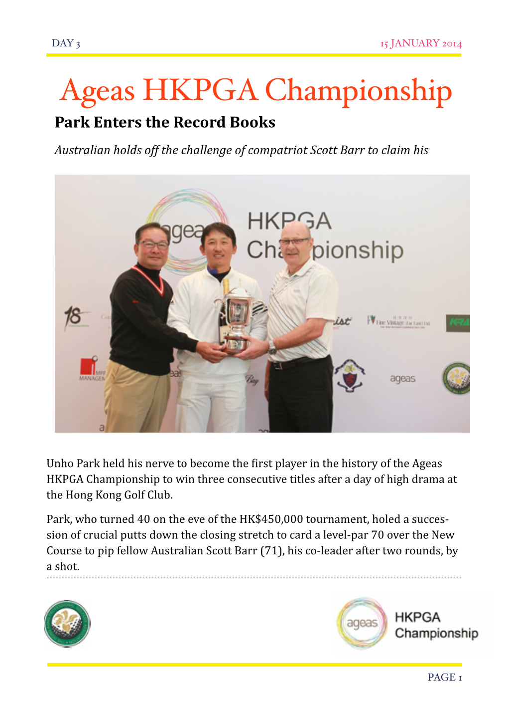 2014 Ageas Championship Newsletter Day 3.Pdf