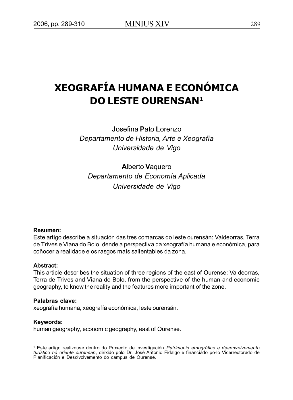 Xeografía Humana E Económica Do Leste Ourensan1