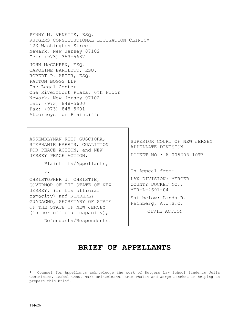 Appellants' Brief