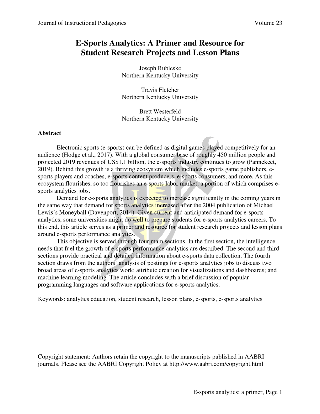 E-Sports Analytics: a Primer and Resource for Student Research Projects and Lesson Plans