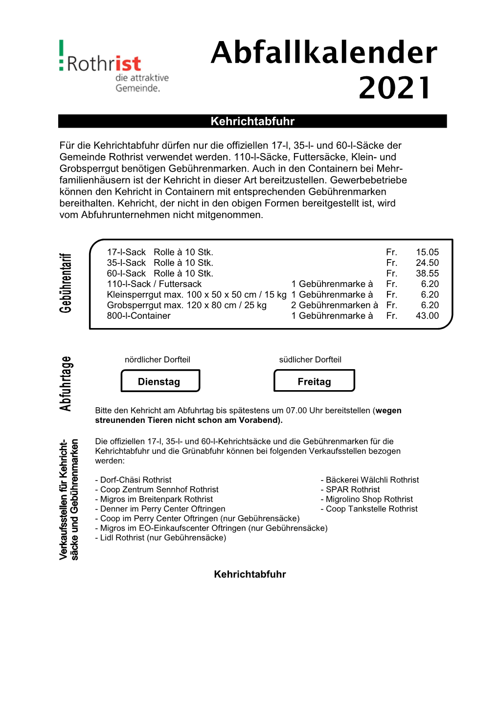 Abfallkalender 2021