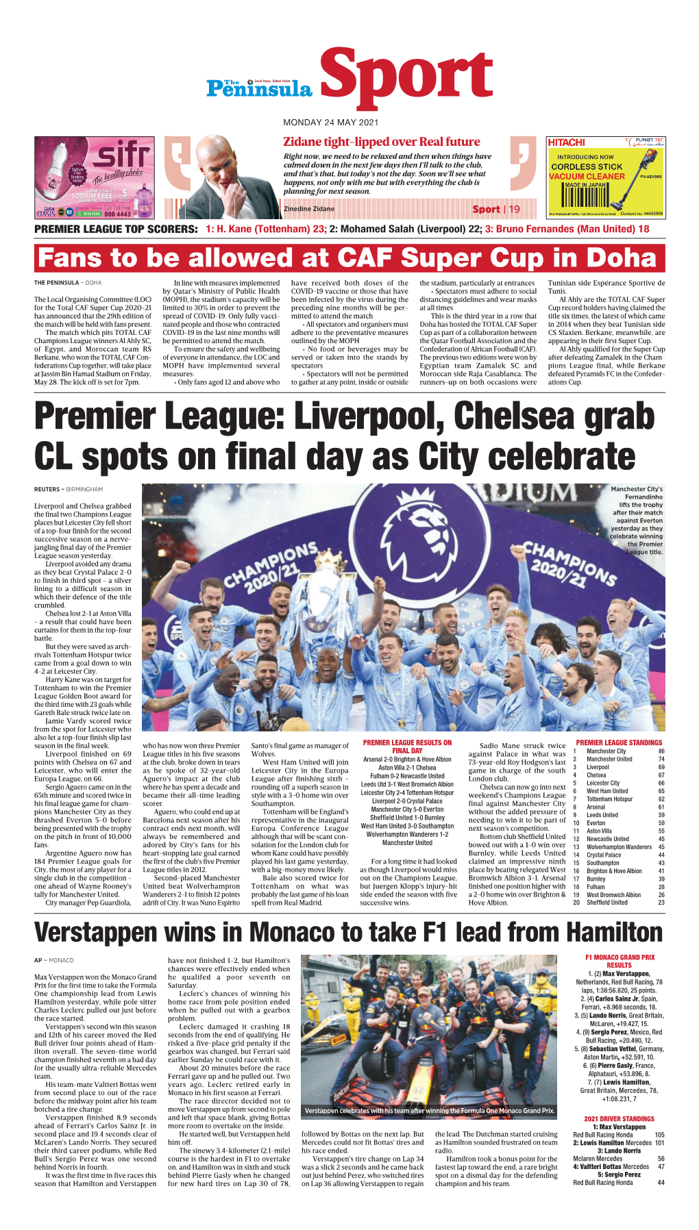 Premier League: Liverpool, Chelsea Grab CL Spots on Final Day As City Celebrate
