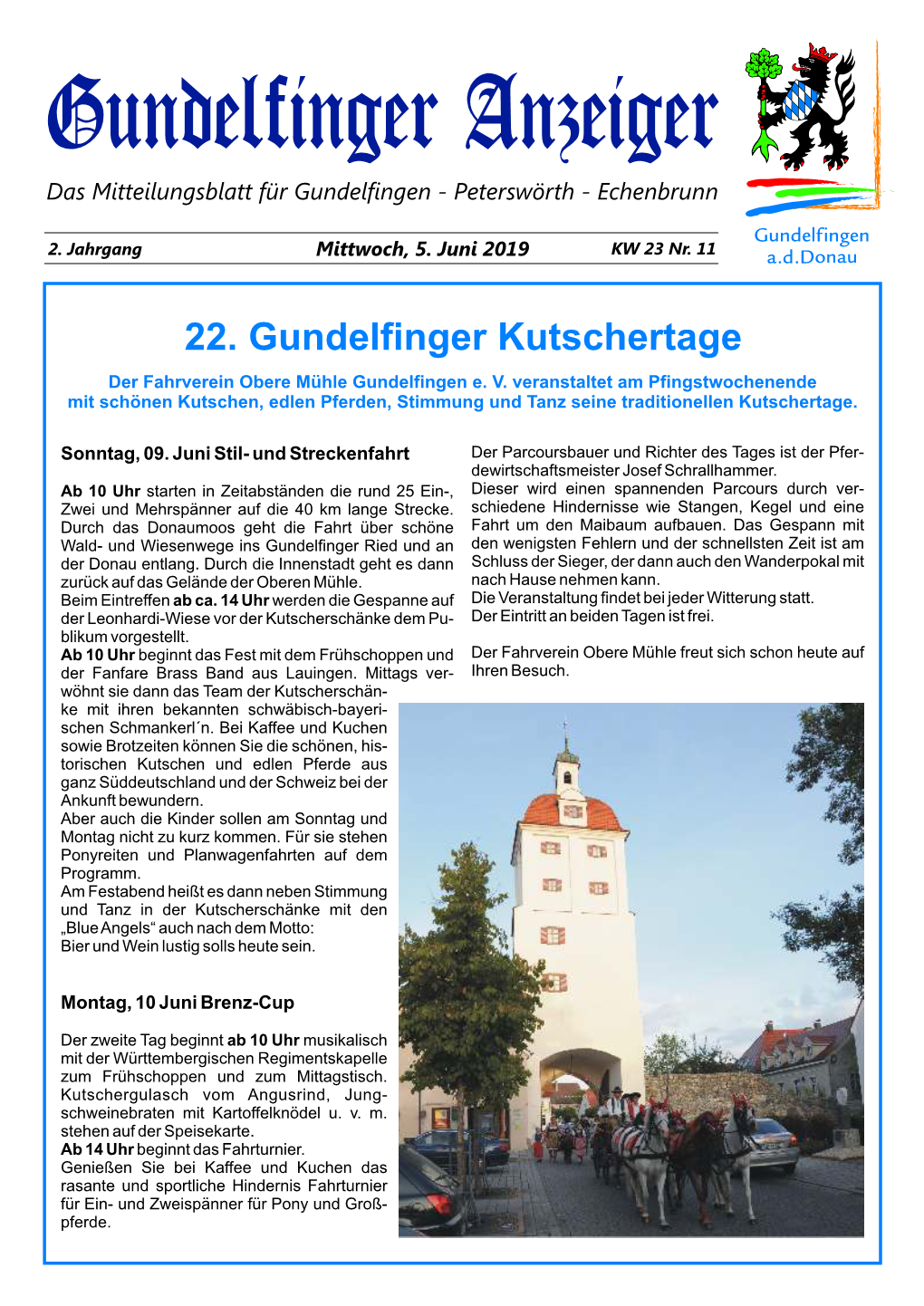 22. Gundelfinger Kutschertage Der Fahrverein Obere Mühle Gundelfingen E