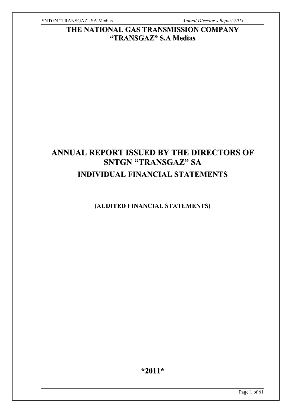 Raport Anual Al Administratorilor