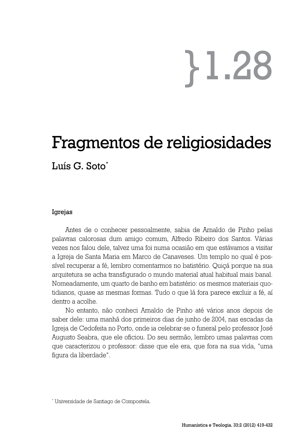 Fragmentos De Religiosidades Luís G