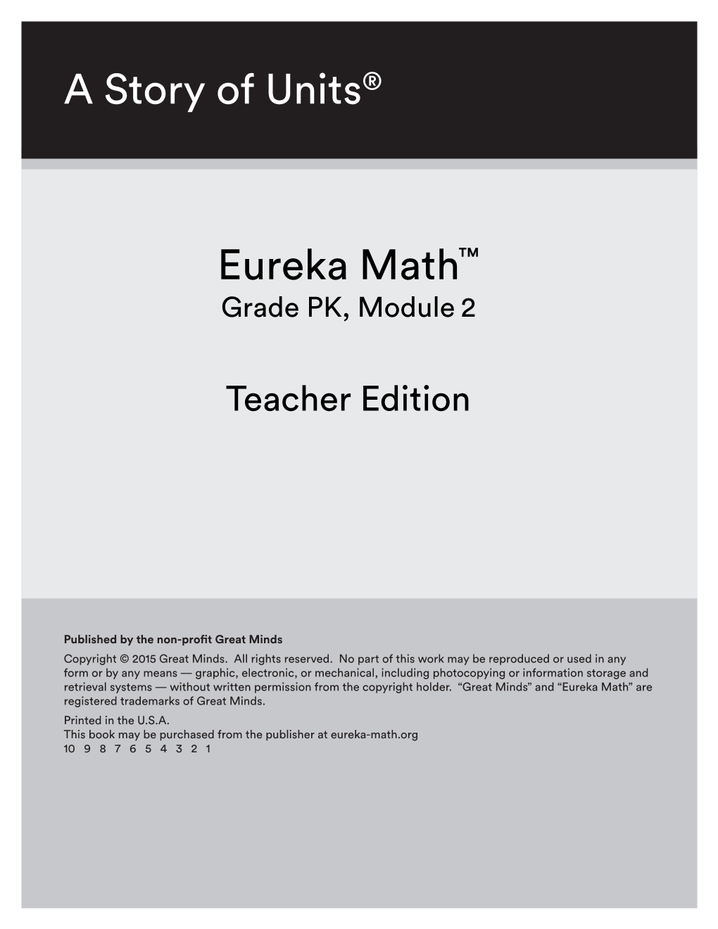 Eureka Math™ a Story of Units®