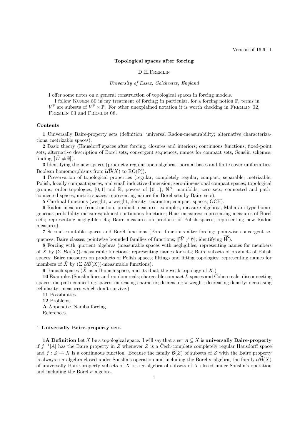 Version of 16.6.11 Topological Spaces After Forcing