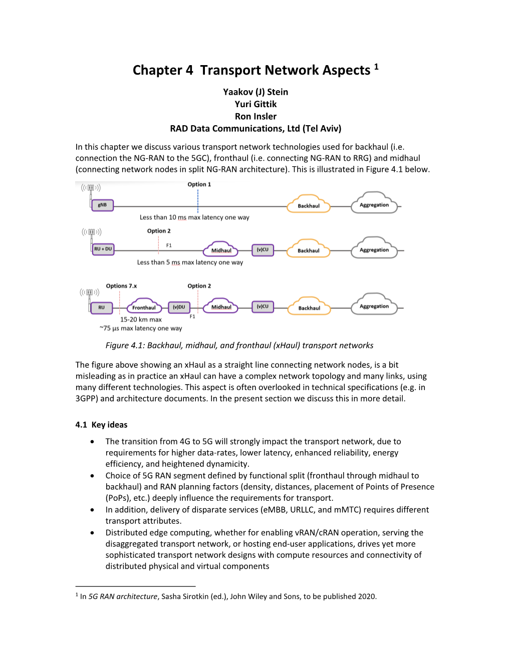 Chapter 4 Transport Network Aspects 1