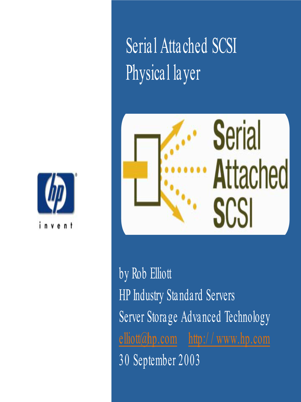 SAS Physical Layer Page 2 SAS Standard Layering