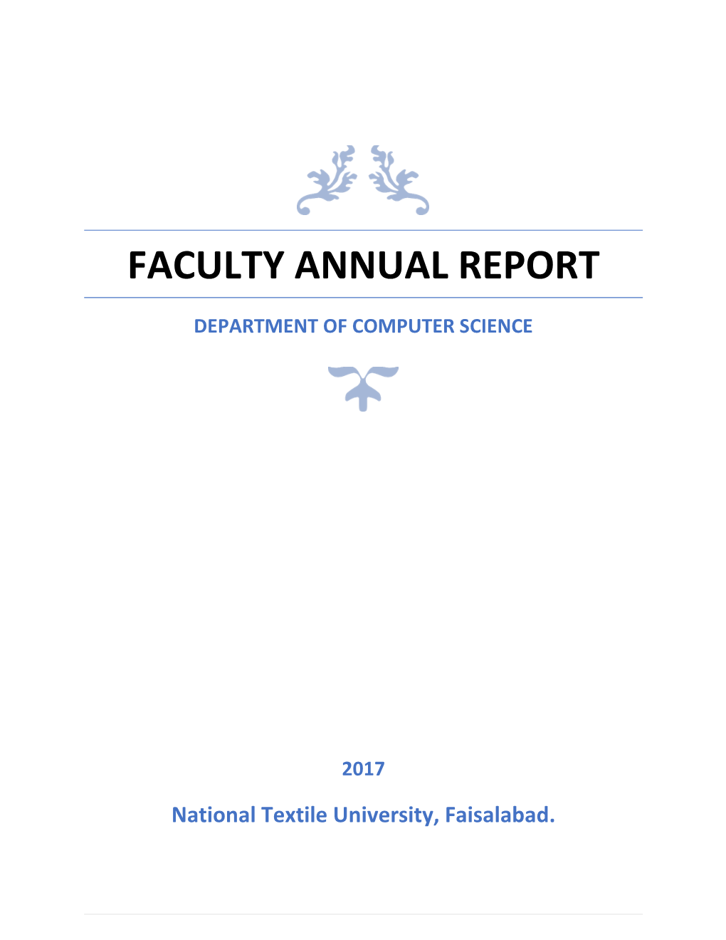 The Department of Computer Science Published the Annual Report of 2017