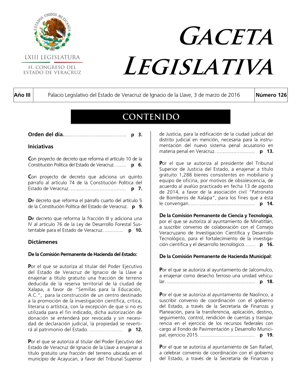 Gaceta Legislativa