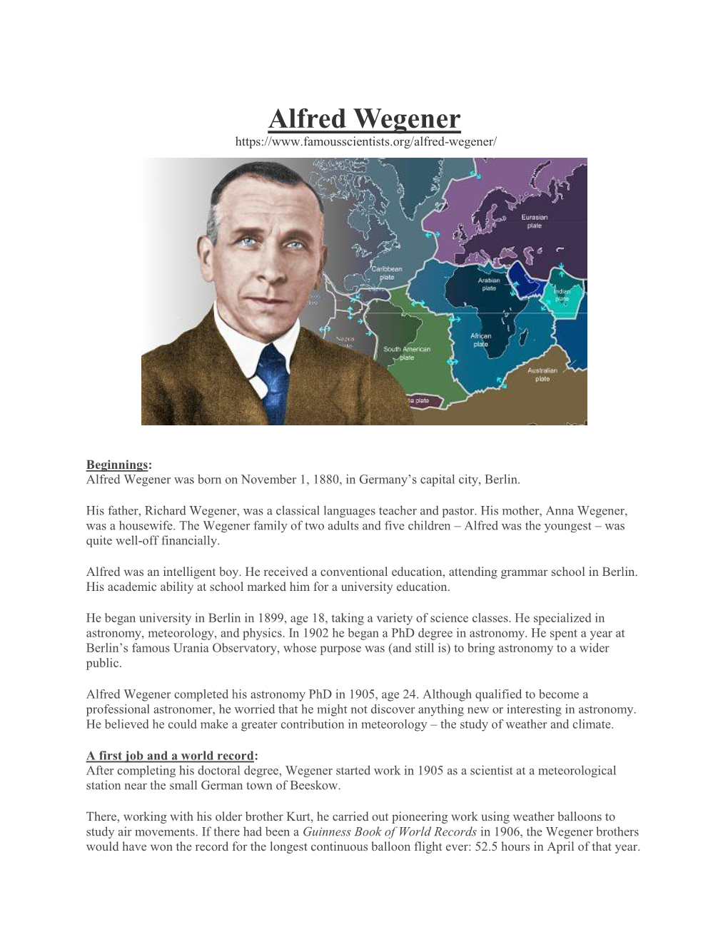 Alfred Wegener