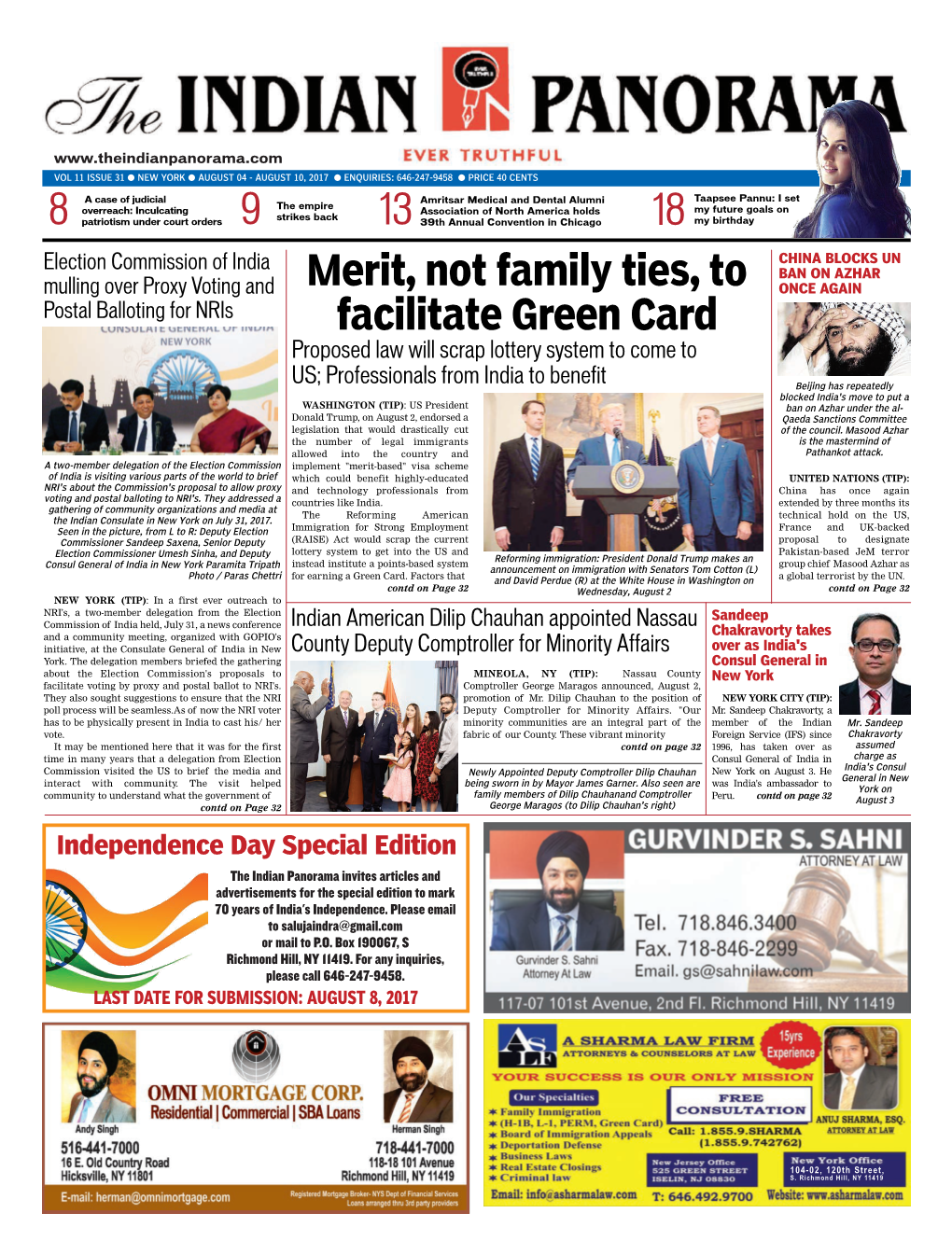 18 13 Merit, Not Family Ties, to Facilitate Green Card
