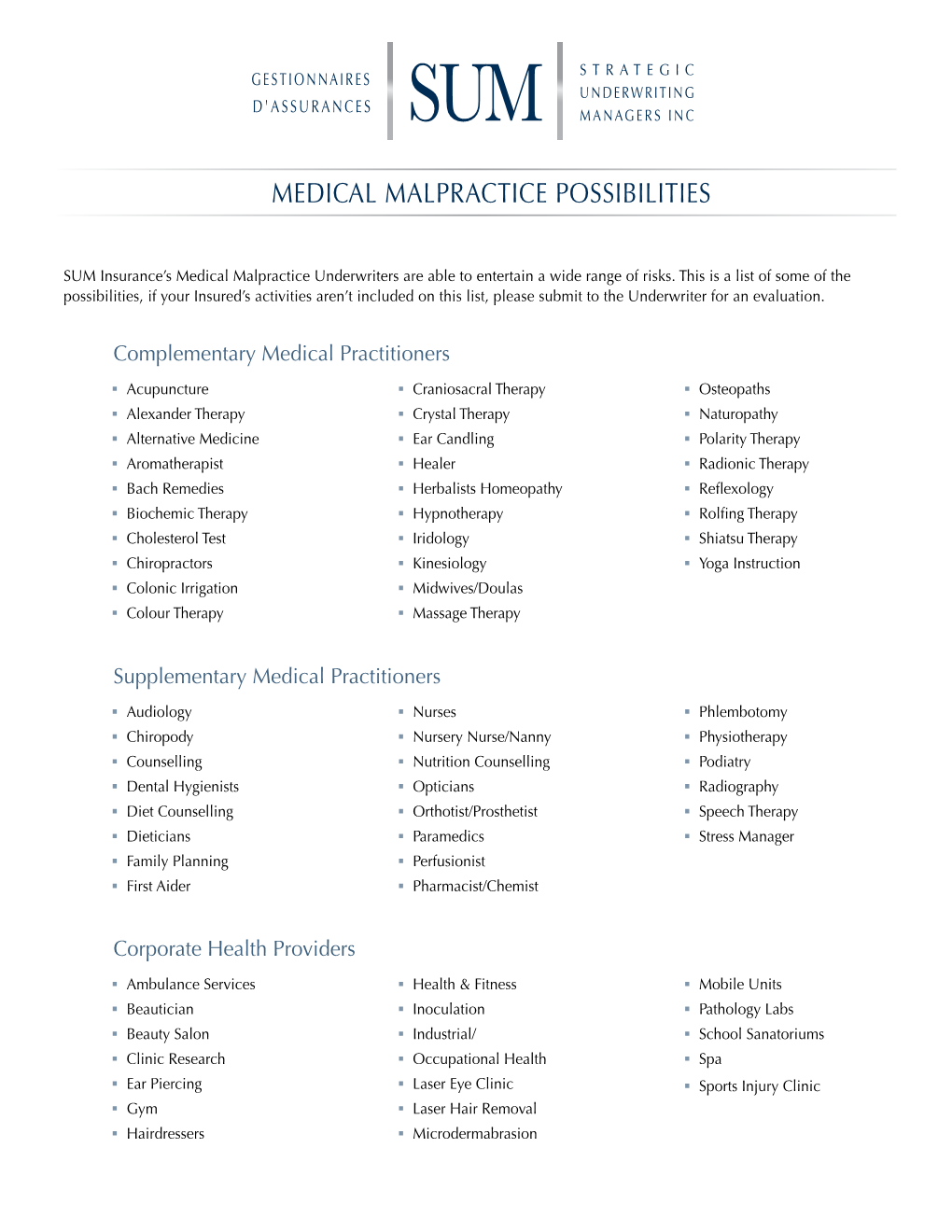 Medical Malpractice Possibilities