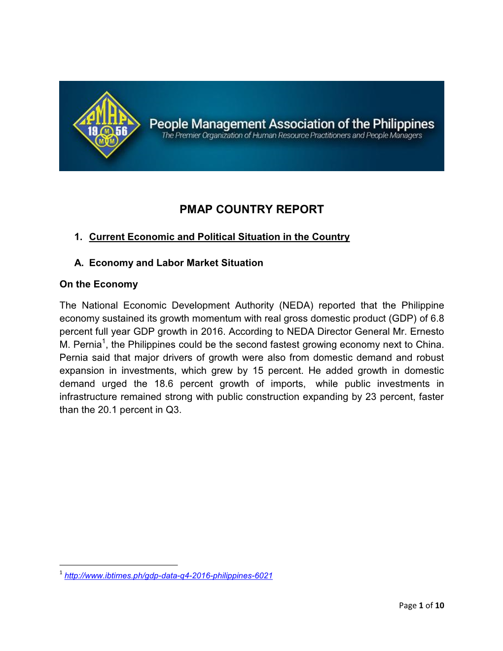 Pmap Country Report