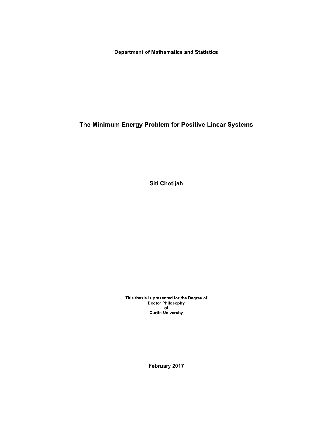 The Minimum Energy Problem for Positive Linear Systems