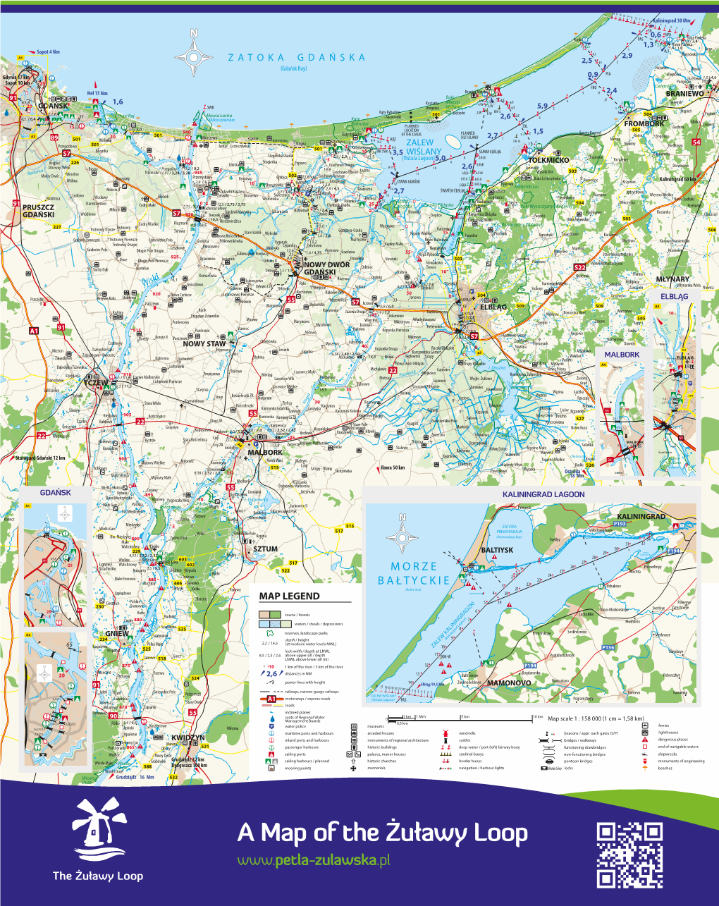 A Map of the Żuławy Loop the Żuławy Loop