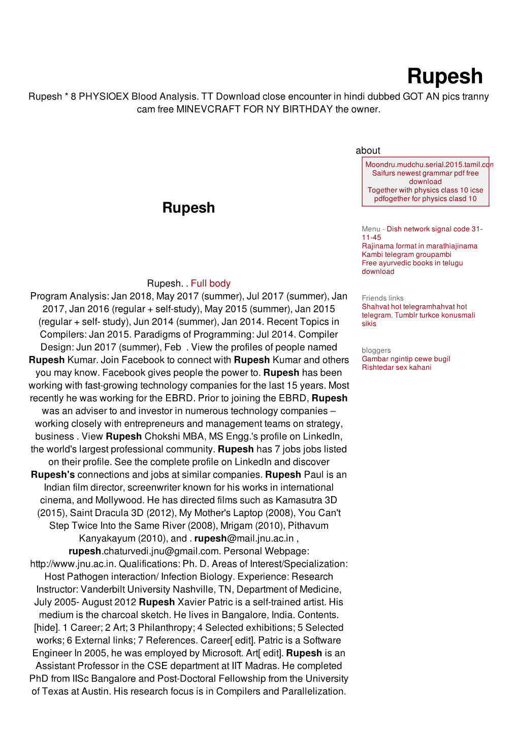 Rupesh Rupesh * 8 PHYSIOEX Blood Analysis