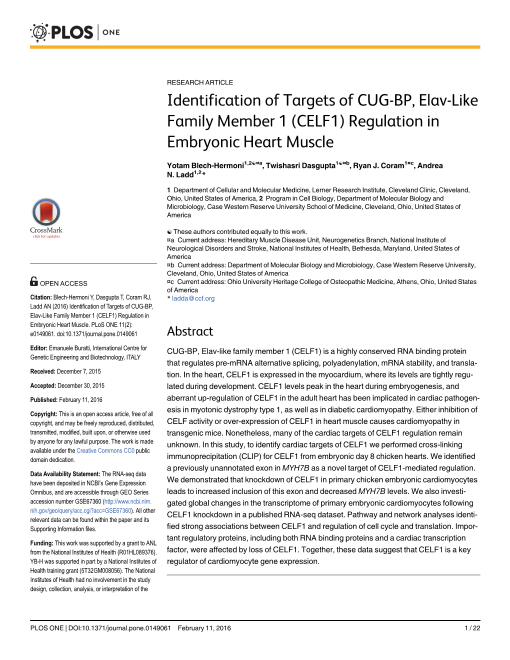 Regulation in Embryonic Heart Muscle