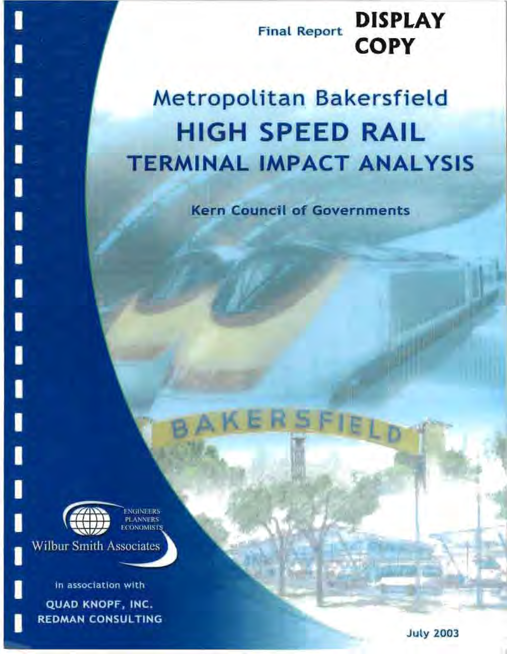 Metropolitan Bakersfield HIGH SPEED