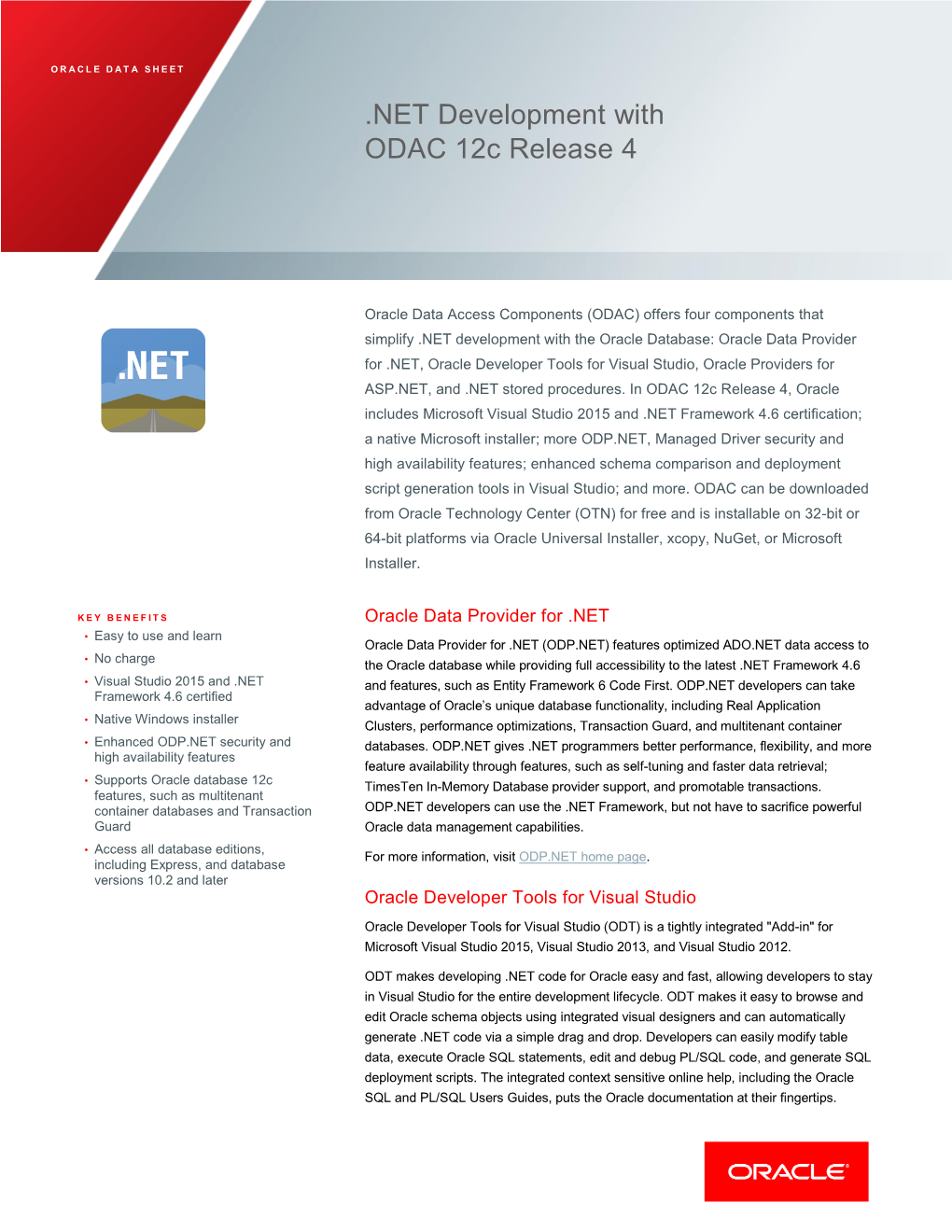 NET Development with ODAC 12C Release 4