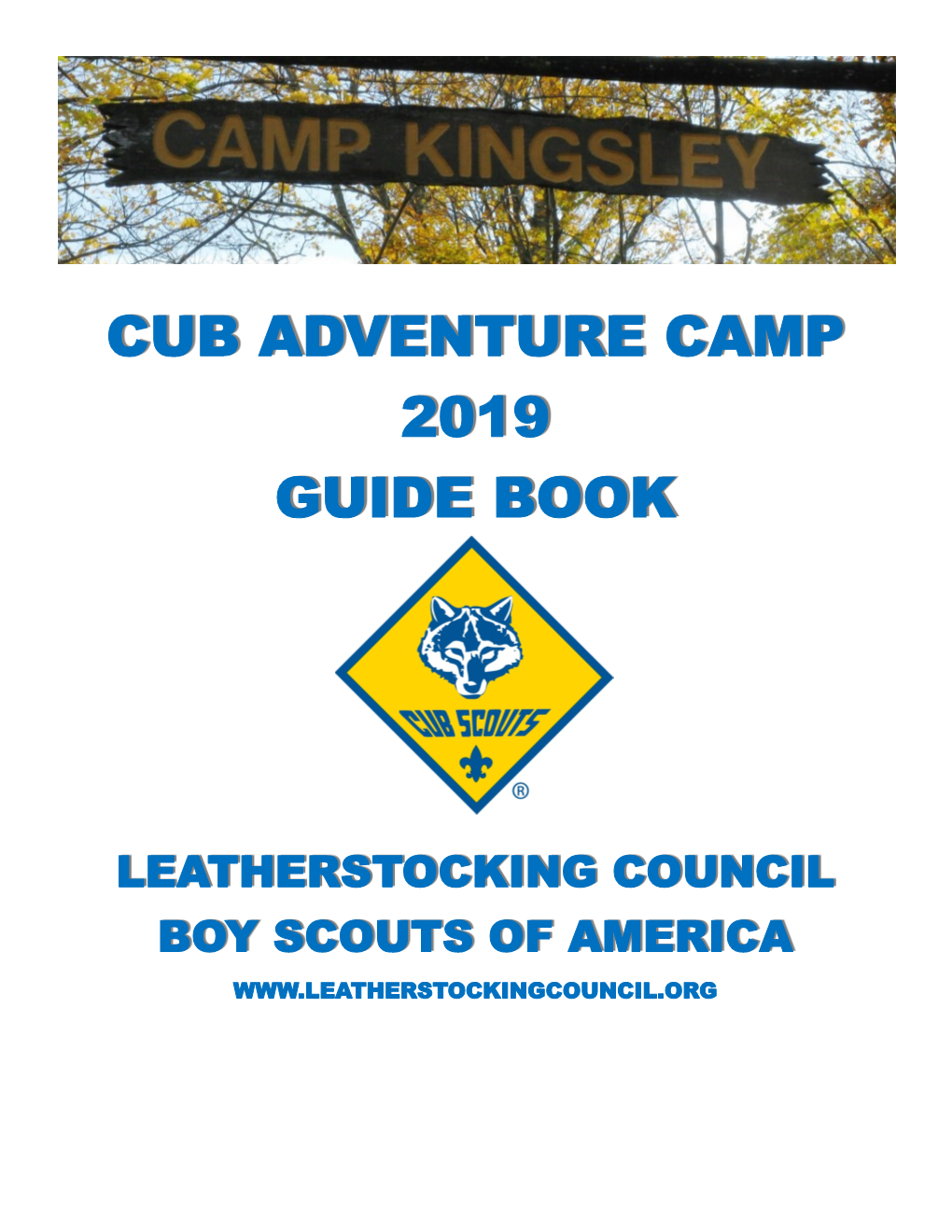 Cub Adventure Camp 2019 Guide Book