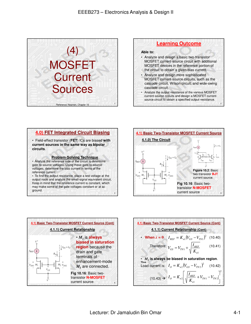 MOSFET Current Sources