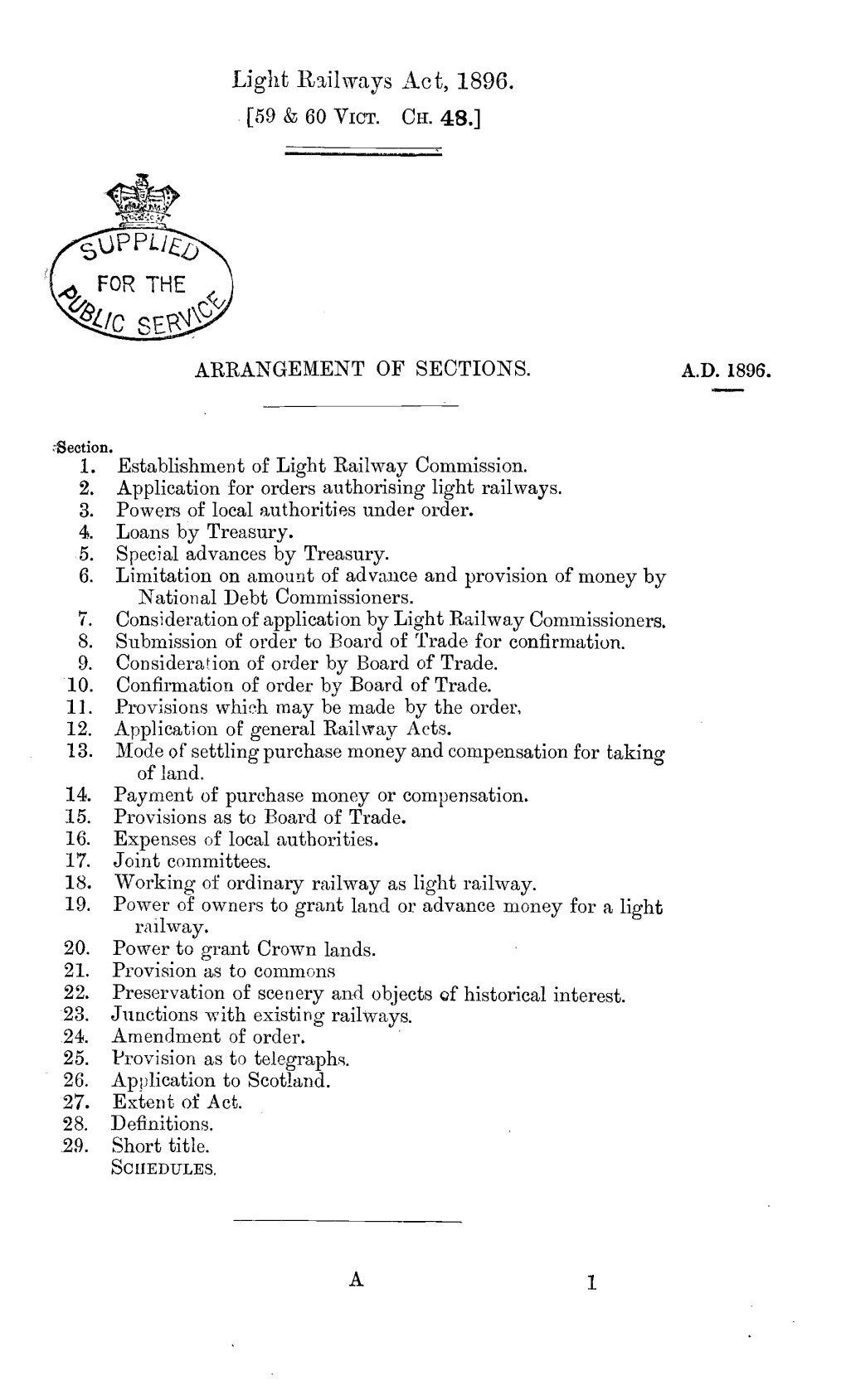 Light Railways Act, 1896. [59 & 60 VICT