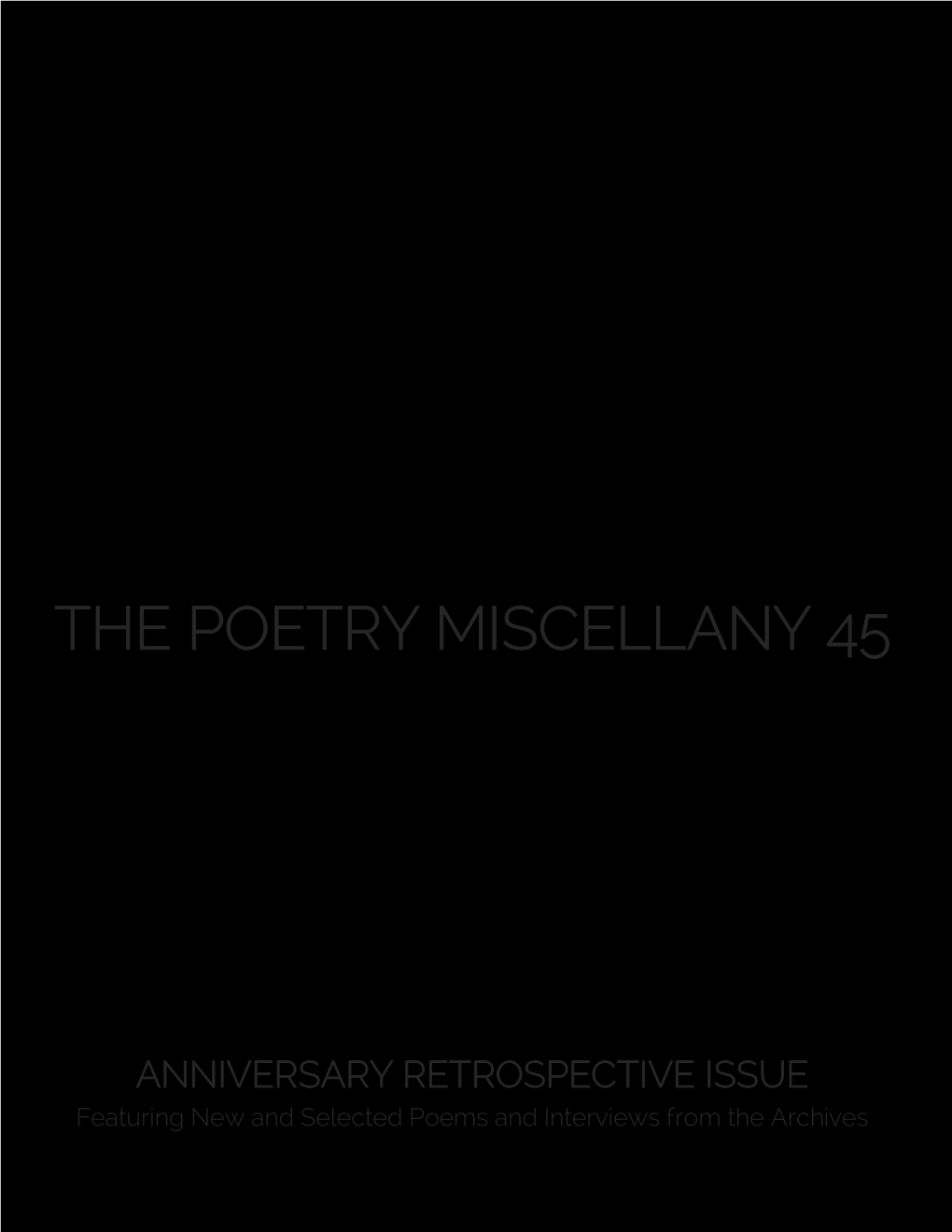 The Poetry Miscellany 45