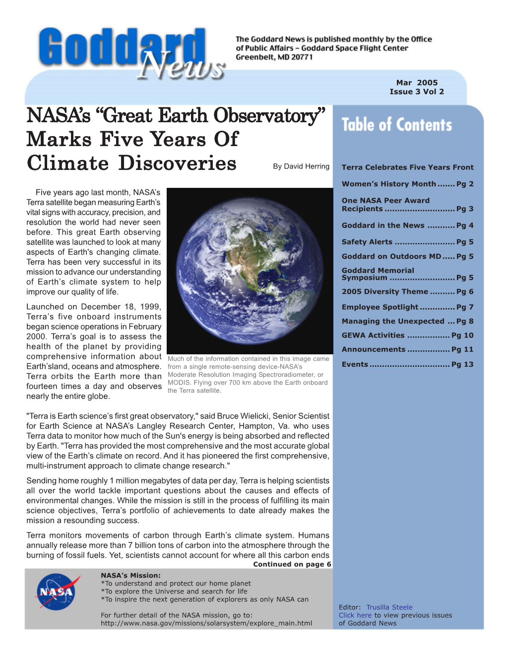 “Great Earth Observatory” S