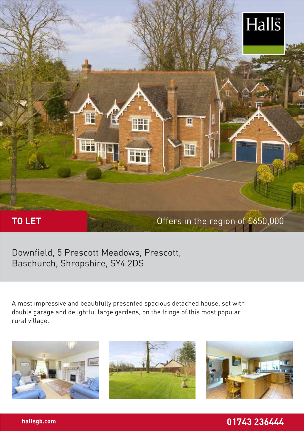 Downfield, 5 Prescott Meadows, Prescott, Baschurch, Shropshire, SY4 2DS