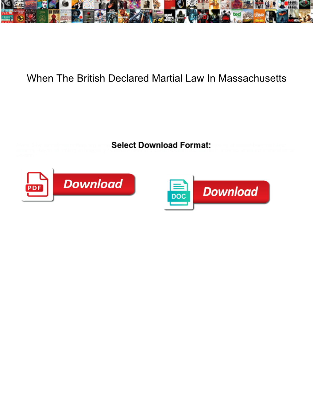 When the British Declared Martial Law in Massachusetts