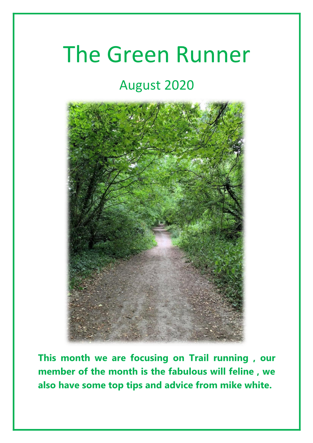 The Green Runner August 2020