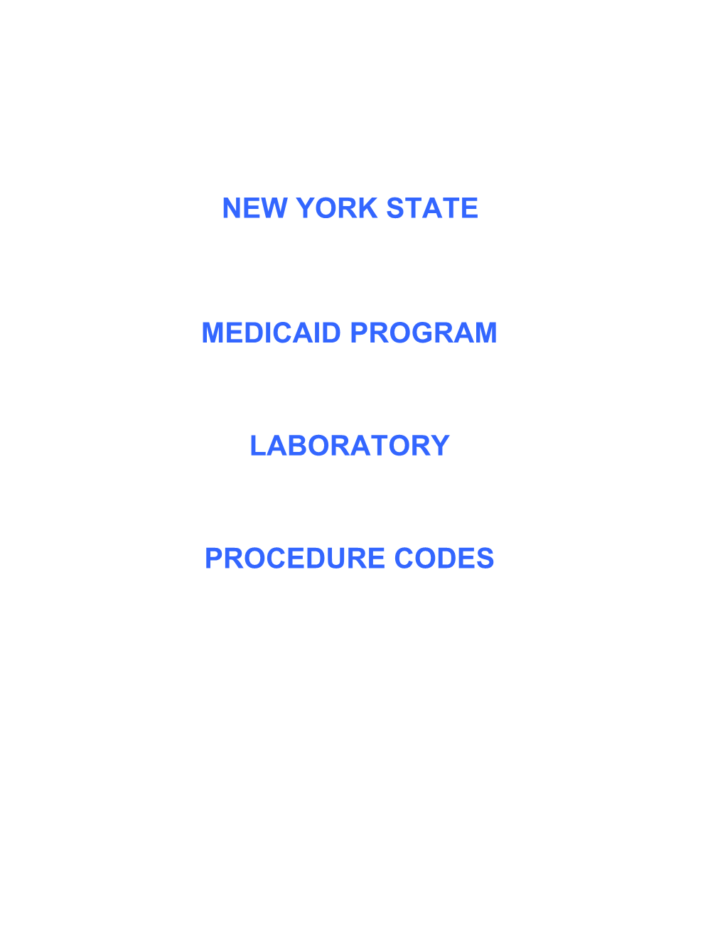 Procedure Codes