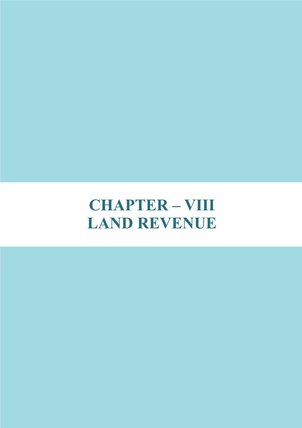 Chapter 8 Land Revenue Rep