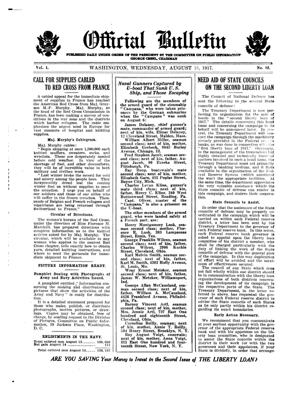 Official U. S. Bulletin