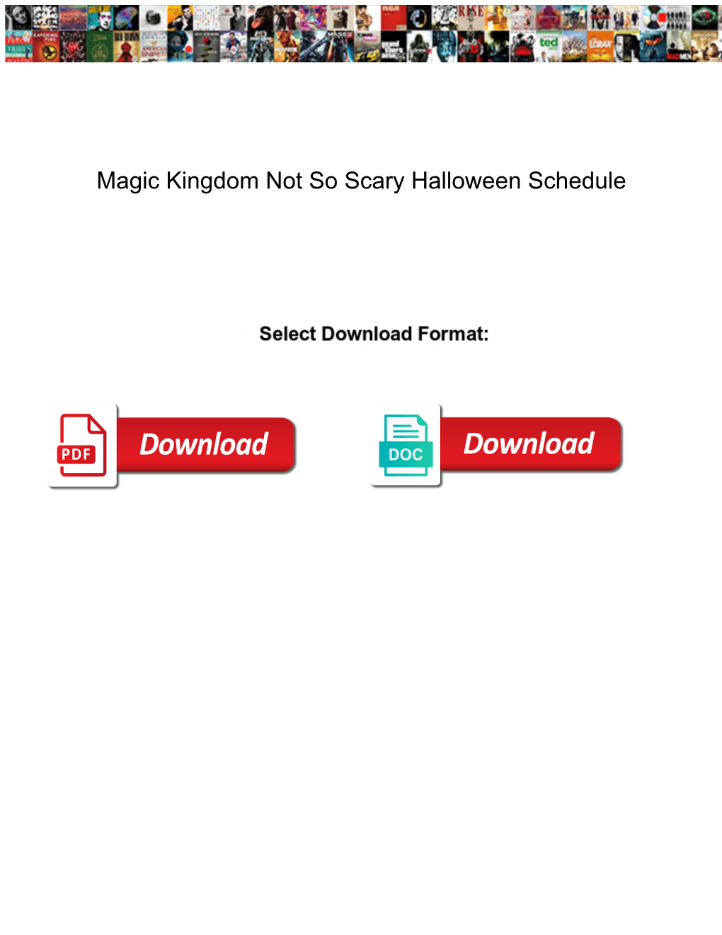 Magic Kingdom Not So Scary Halloween Schedule